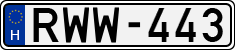 license plates of Hungary, Cars (1990)