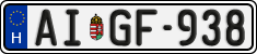 license plates of Hungary, Regular plates (2022)