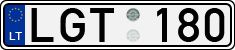 License plate of Lithuania, Cars