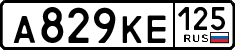 License plate Russia, Cars
