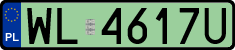 License plates of Poland, Electric vehicles