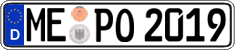German license plate, Regular plates
