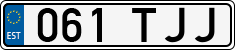 License plate of Estonia, Regular car plates