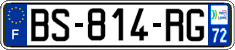 French license plate, SIV (ordinary)