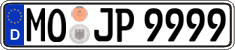 German license plate, Regular plates