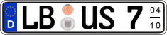 German license plate, Seasonal plates
