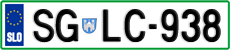License plate of Slovenia, Cars
