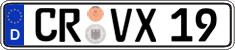 German license plate, Regular plates