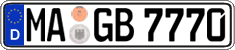 German license plate, Regular plates