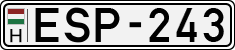 license plates of Hungary, Cars (1990)