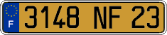 French license plate, FNI
