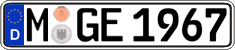 German license plate, Regular plates