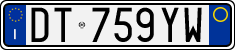 License plate of Italy, Cars (1994 year series)