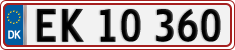 License plate of Denmark, Regular plates