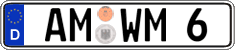 German license plate, Regular plates