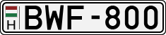 license plates of Hungary, Cars (1990)