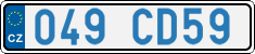 License plate of the Czech Republic, Diplomatic