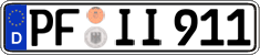 German license plate, Regular plates