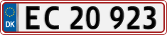 License plate of Denmark, Regular plates