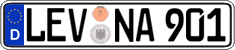 German license plate, Regular plates