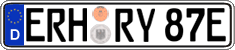German license plate, Electric vehicles