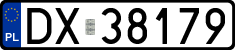 License plates of Poland, Regular car plates