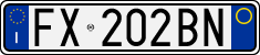 License plate of Italy, Cars (1994 year series)