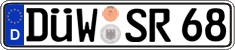 German license plate, Regular plates
