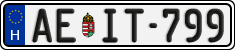 license plates of Hungary, Regular plates (2022)