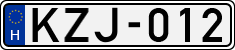 license plates of Hungary, Cars (1990)