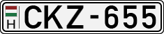 license plates of Hungary, Cars (1990)
