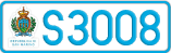 License plate of San Marino, Cars (A1234)
