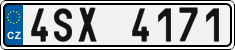 License plate of the Czech Republic, Cars (2001)