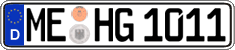 German license plate, Regular plates