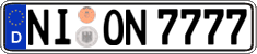 German license plate, Regular plates