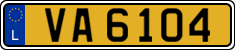 License plate of Luxembourg, 2003 year system