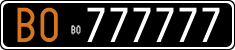 License plate of Italy, Cars (1927 year series)
