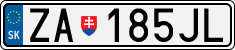 License plate of Slovakia, Cars