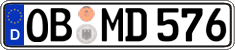 German license plate, Regular plates