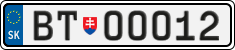 License plate of Slovakia, Vanity Plates