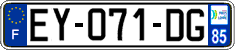 French license plate, SIV (ordinary)