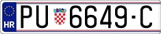 License plate of Croatia, Regular plates