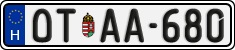 license plates of Hungary, Oldtimers (2022)
