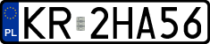 License plates of Poland, Regular car plates