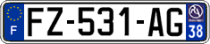 French license plate, SIV (ordinary)