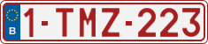License plate of Belgium, Regular plates (2010)