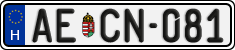 license plates of Hungary, Regular plates (2022)