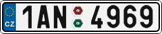 License plate of the Czech Republic, Cars (2001)