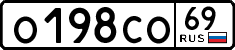 License plate Russia, Cars