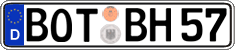 German license plate, Regular plates
